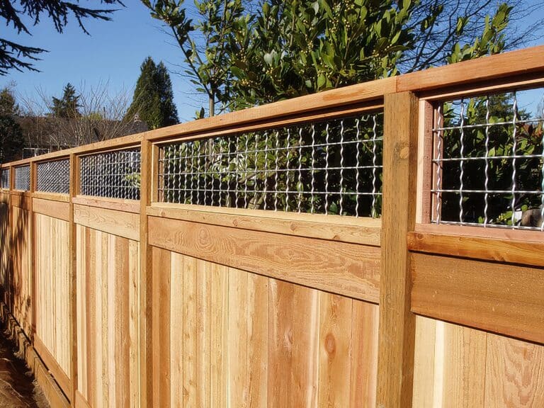 wood privacy fence