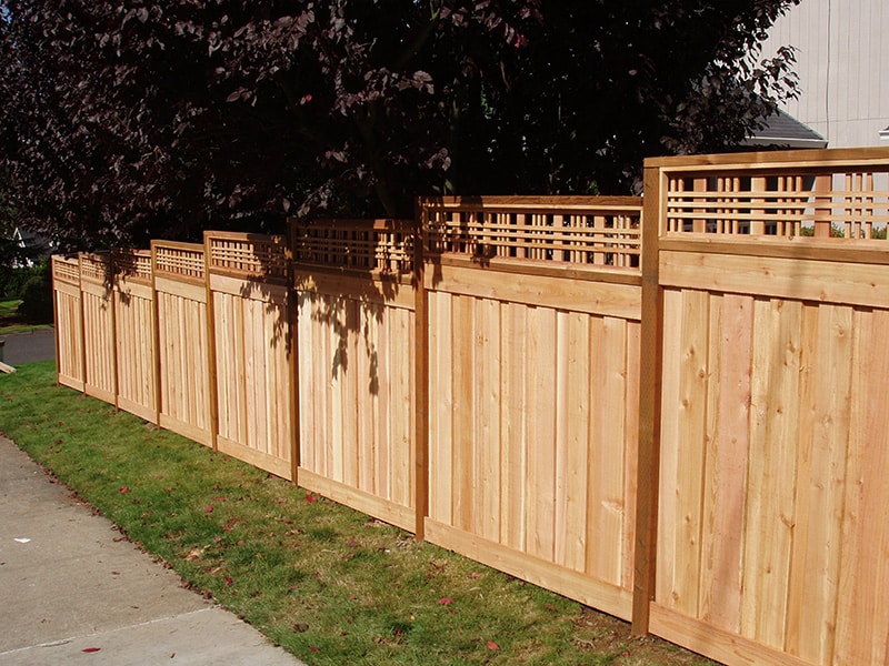 wood fence installation