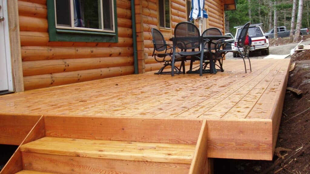 Wood deck