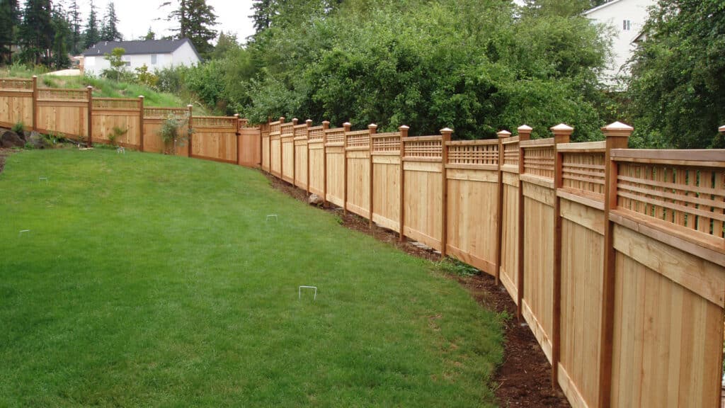 residential wood fence